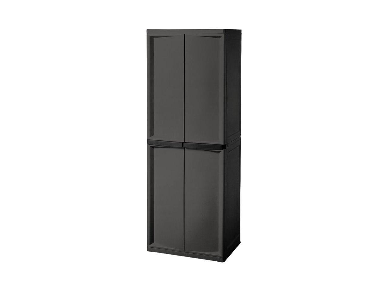 Sterilite Adjustable 4 Shelf Storage, Sterilite Storage Cabinets With Doors And Shelves