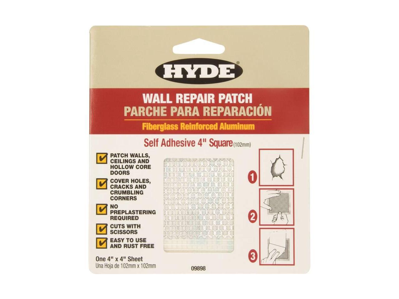Hyde Tools, 09898, 4" x 4", Aluminum Mesh Drywall Wall Patch, Self