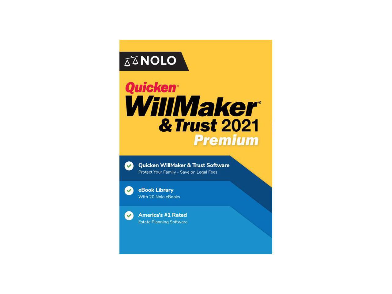 Nolo Quicken WillMaker & Trust 2021 Premium - Windows and Mac I Includes  Get It Together and Special Needs Trust eBooks - Newegg.com