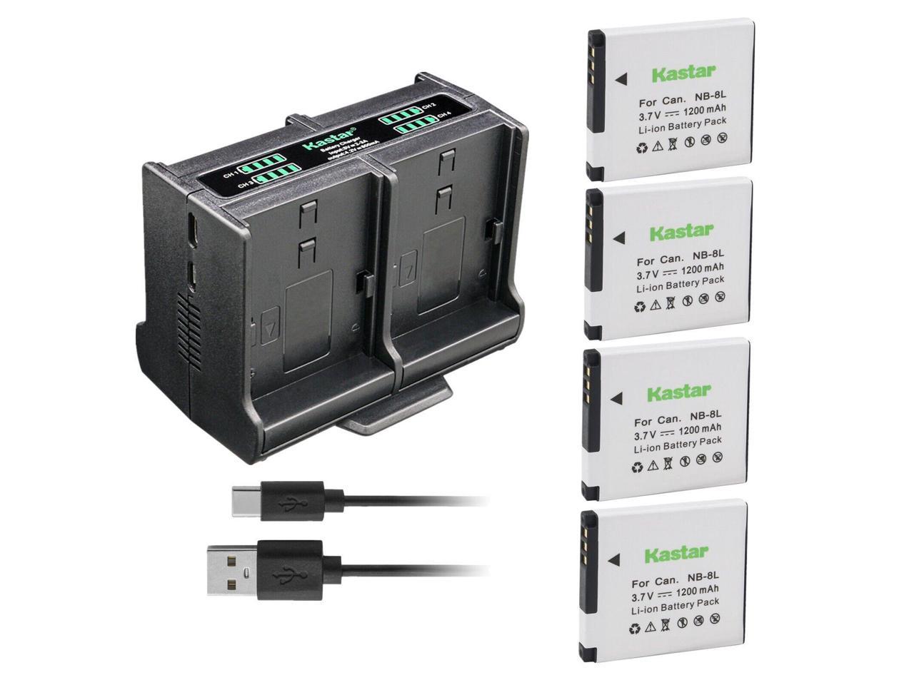 Troosteloos Oh jee Inhalen Kastar 4-Pack Battery and Quadruple Charger Compatible with Canon PowerShot  A2200, PowerShot A3000 IS, PowerShot A3100 IS, PowerShot A3150 IS, PowerShot  A3200 IS, PowerShot A3300 IS Digital Camera - Newegg.com