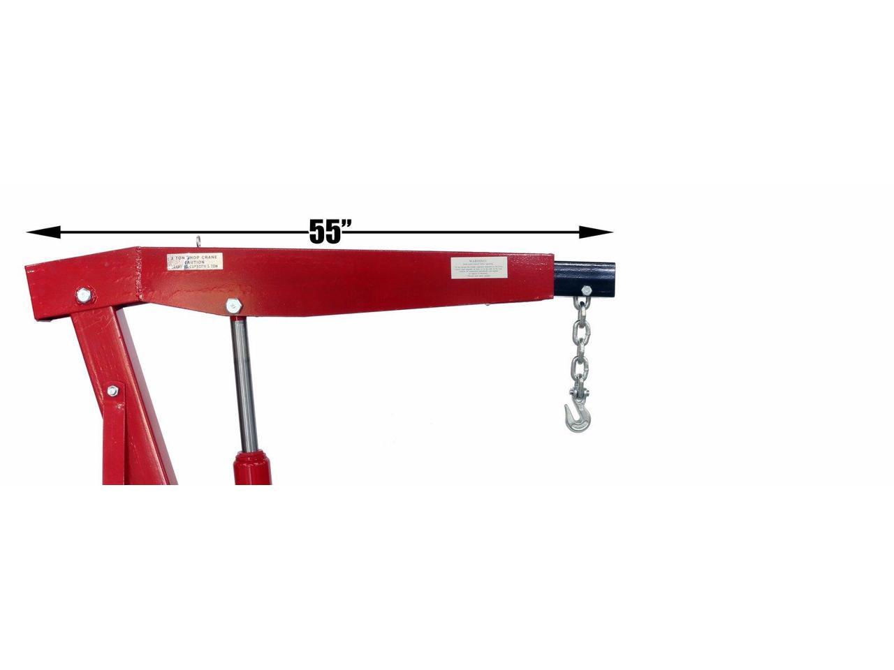 Dragway Tools 3 Ton 6000 LB Heavy Duty Engine Hoist Cherry Picker Shop Crane