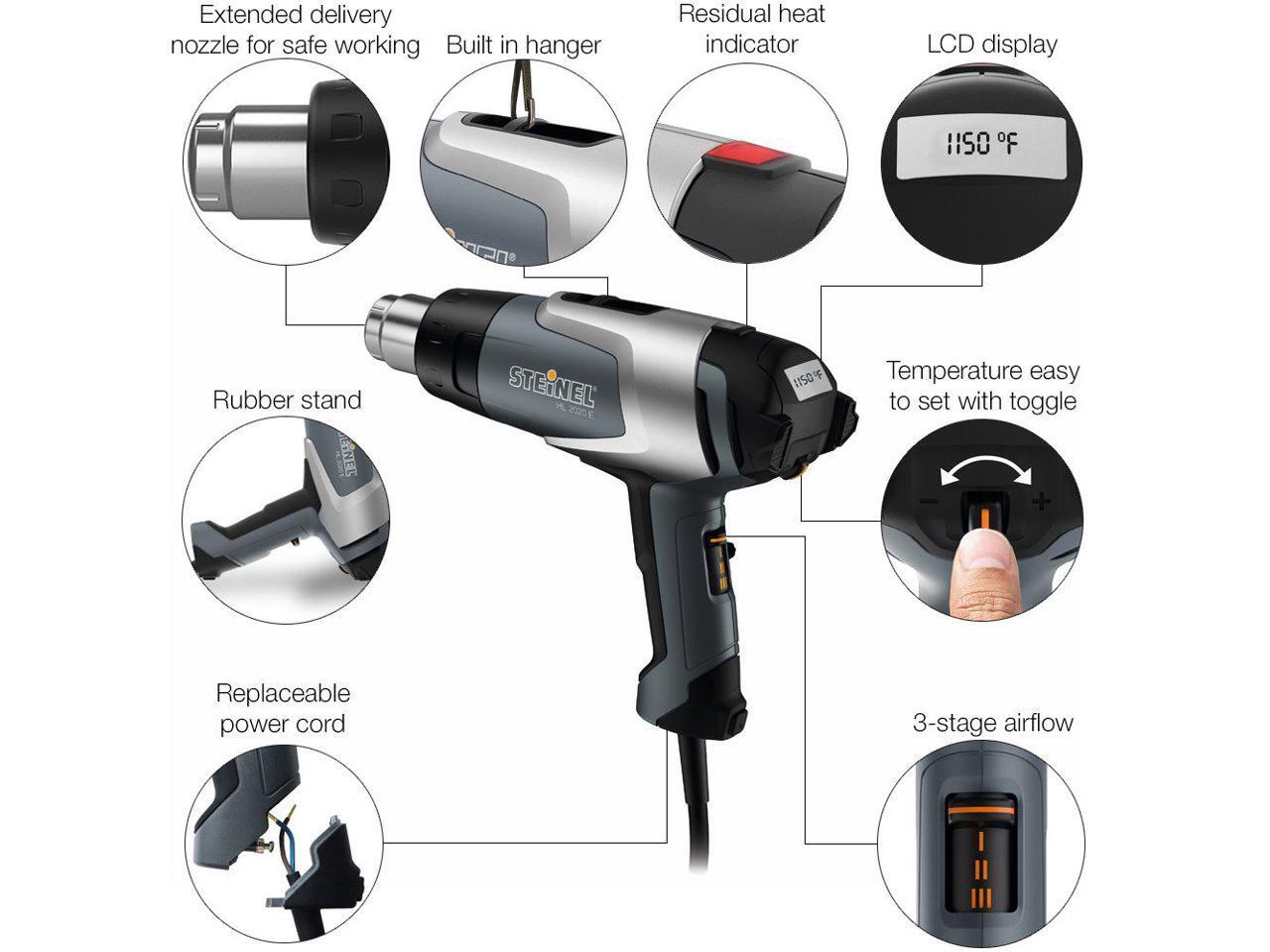 Steinel HL 2020 E Multi Purpose Kit Heat Gun Set incl. hot air Gun