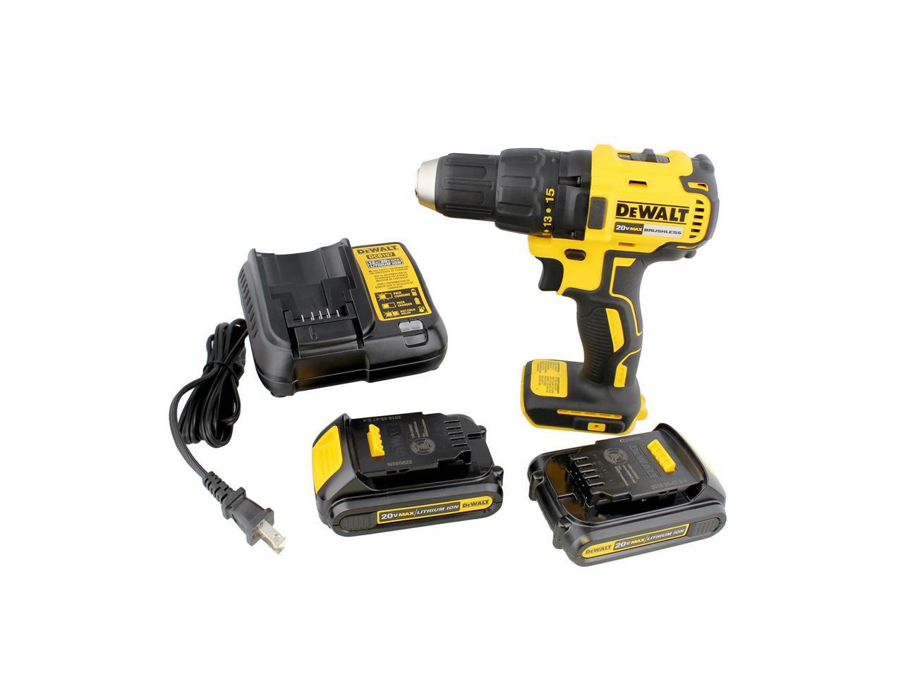 Black & Decker/Dewalt DCD777C2 Max 20Volt Compact Drill Driver Kit, Brushless Motor, 2 Lithium