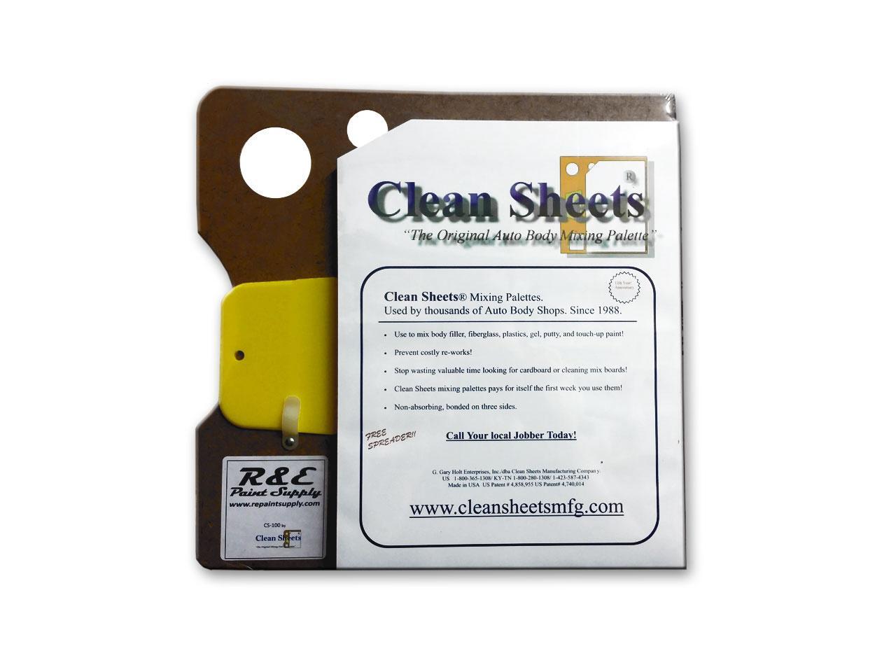 CS 100, Clean Sheets, Auto Body, Mixing Board TearOff QuickMixing