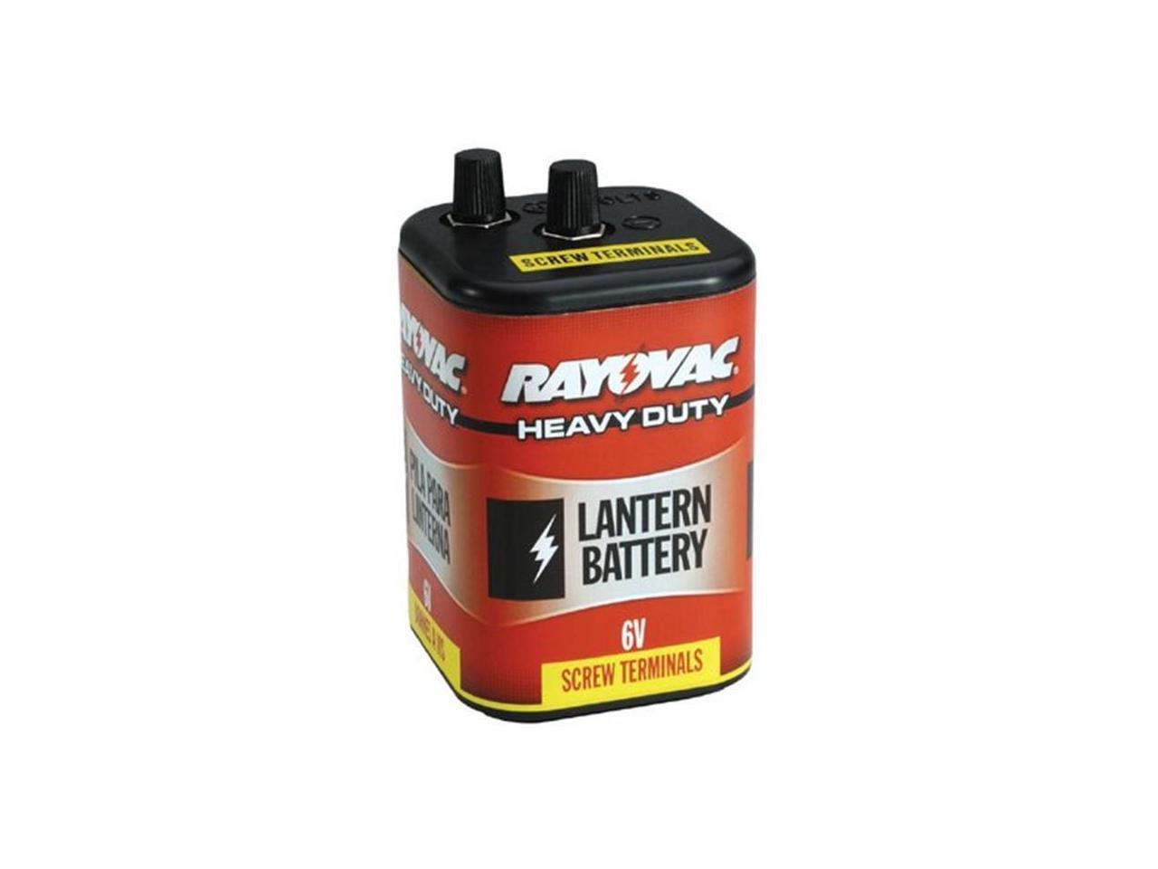 Heavy Duty Lantern Battery, 6 Volt Screw Terminals Rayovac Handheld