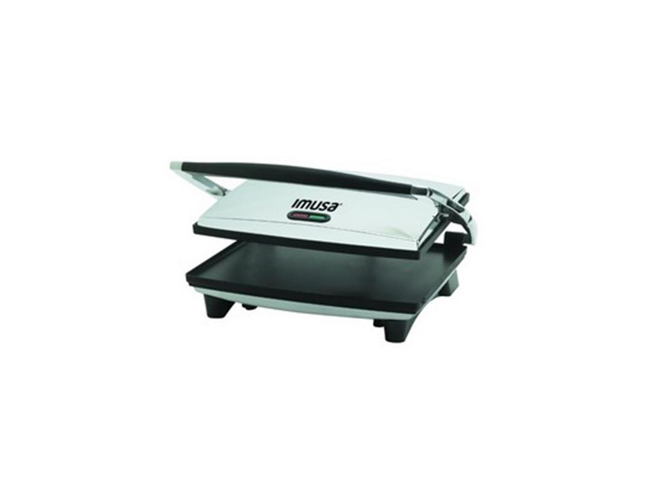 Imusa GAU80102 Large Electric Panini Press 1400Watts, Silver