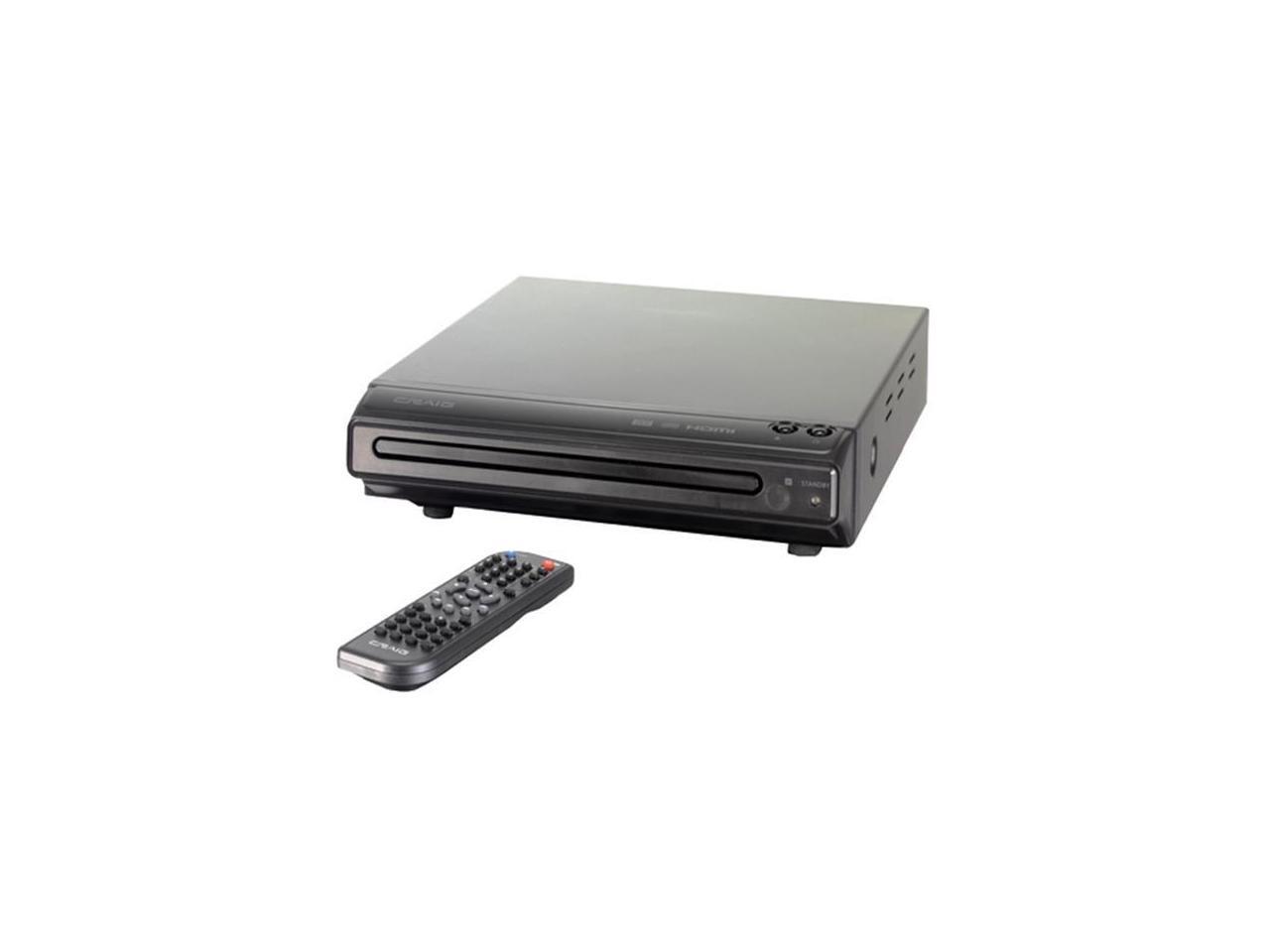 CRAIG CVD401A Compact HDMI DVD Player with Remote in Black