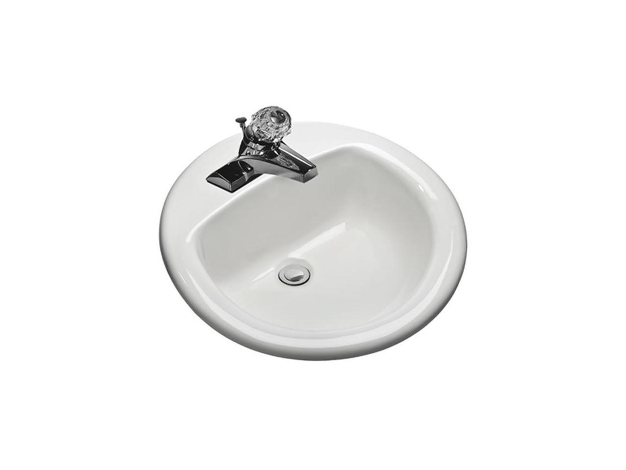 Mansfield 239 4bon 19 In Bone Round Self Rimming Lavatory Neweggcom