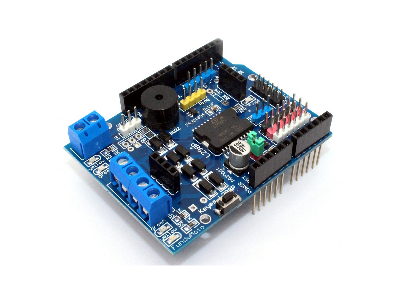L298P Motor Driver Module H-bridge Drive Shield Board Microcontroller ...