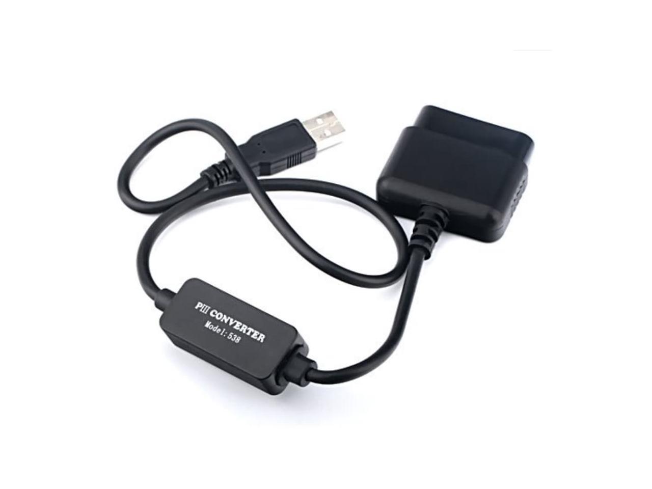 Ps2 Controller To Usb Adapter Windows Pc Or Playstation 3 Converter Cable For Sony Dual Shock 2 Controllers Newegg Com