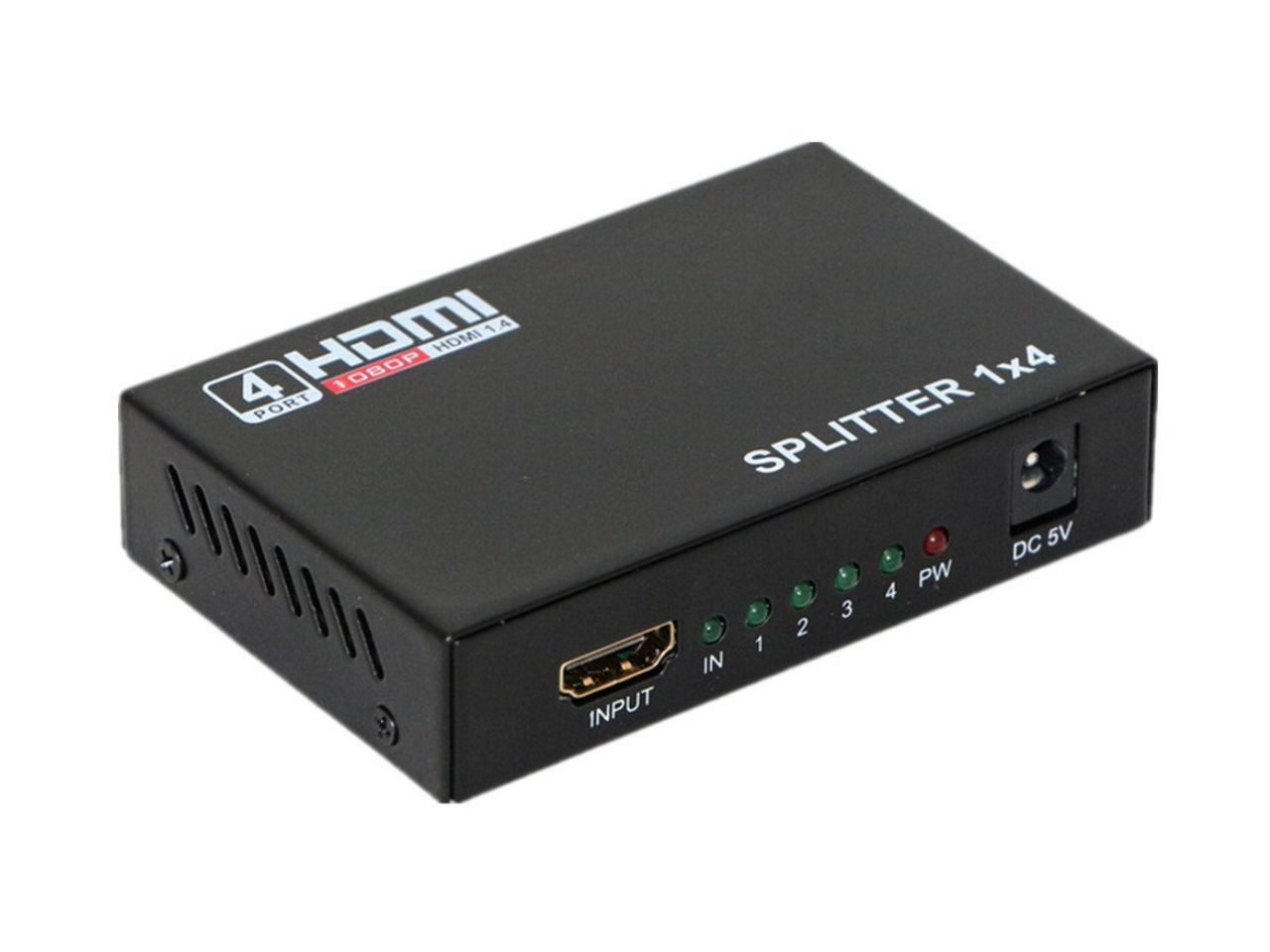 Hdmi Splitter 1x4 4 Port Hub Repeater Amplifier 3d 1080p 4k X 2k 1 In 4