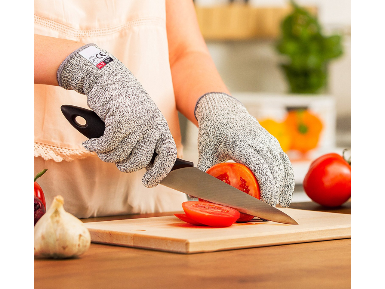 Cut Resistant Gloves Food Grade Level 5 Protection, Safety Kitchen Cuts