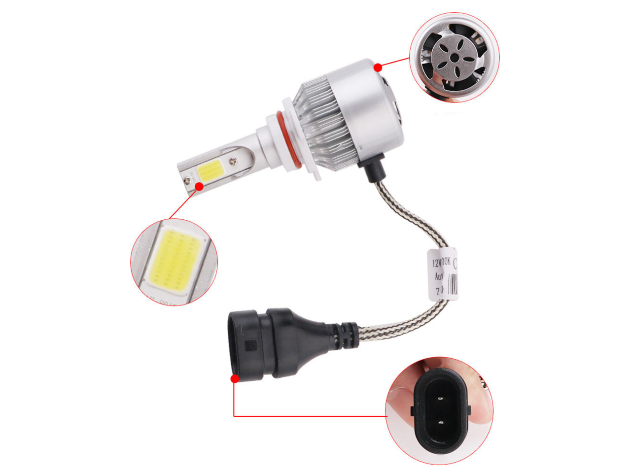 9006 Hb4 Led Headlight Bulb 36W Led Conversion Kit 3800LM 6000K