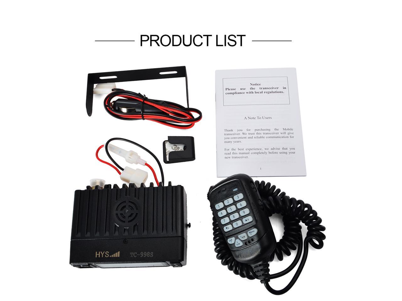 HYS Dual Band VHF/UHF 136174/400480MHz 25W Mobile FM Transceiver