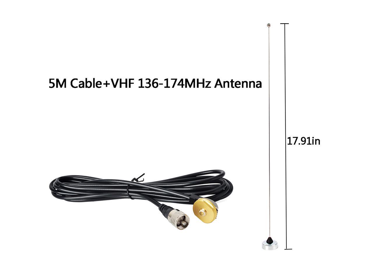 ANTENNA VEICOLARE BIBANDA CON BASE MAGNETICA 144-430 MHz VHF UHF PL-259