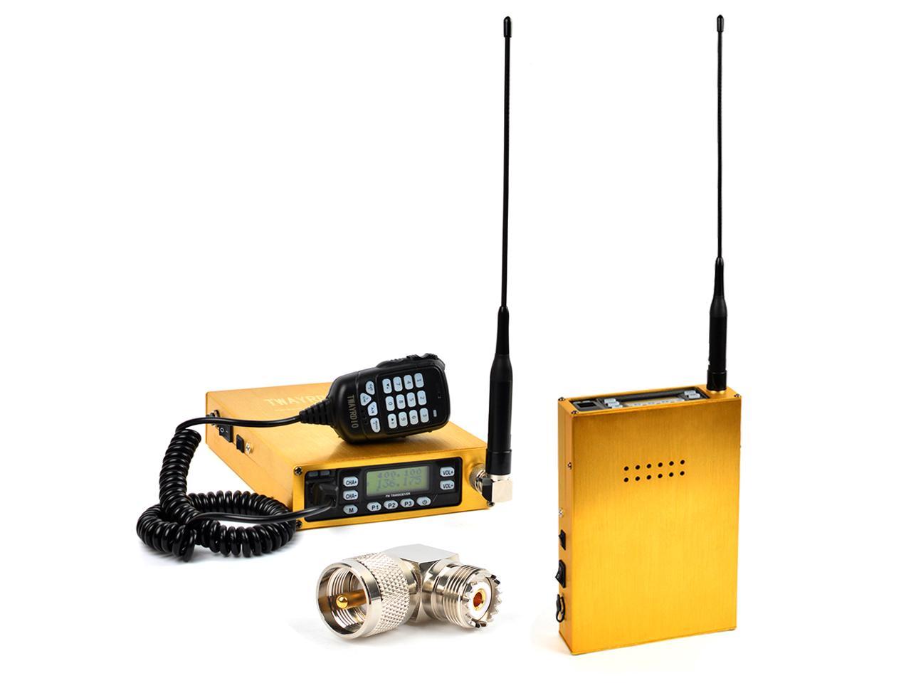HYS 25W Dual Band VHF/UHF Dual PTT Big Screen Portable Car Mobile Transceiver 
