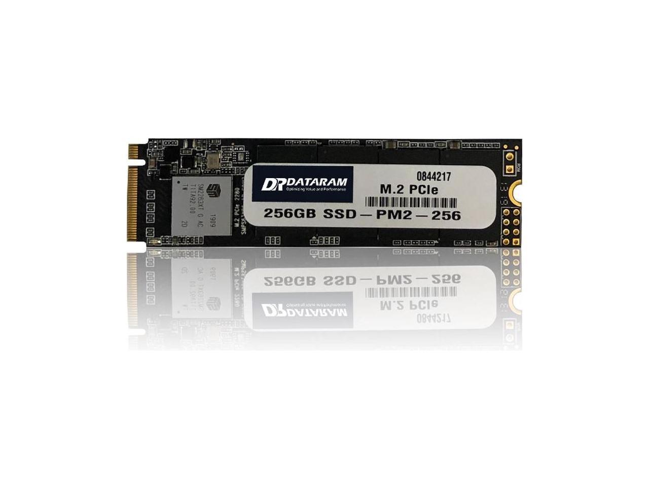 DATARAM Internal SSD 256GB, PCIe M.2 2280 Solid State Drive 256G, PCIe Gen3 8Gb/s Interface High