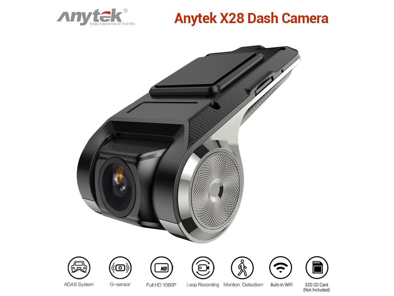 Anytek X28 1080P FHD Car DVR Camera Recorder WiFi/GPS/ADAS/USB G-sensor Dash Cam
