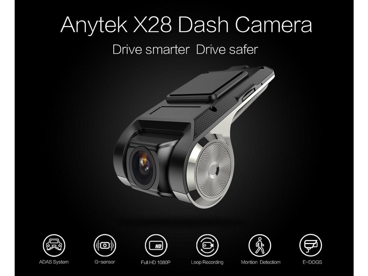Anytek X28 1080P Car DVR Camera Video Recorder WiFi ADAS G-sensor Dash Cam GPS 