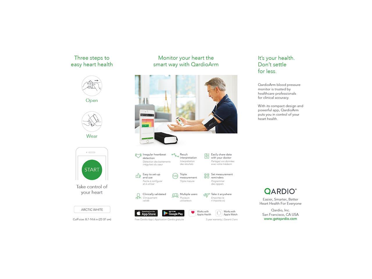 QardioArm Wireless Smart Blood Pressure Monitor (iOS and Android, Apple