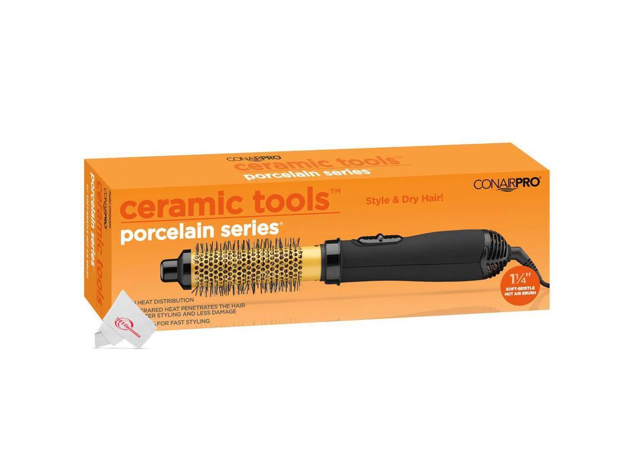 Conair Pro Ceramic Tools Porcelain Series SoftBristle Hot Air Brush, 1 1/4 Inch