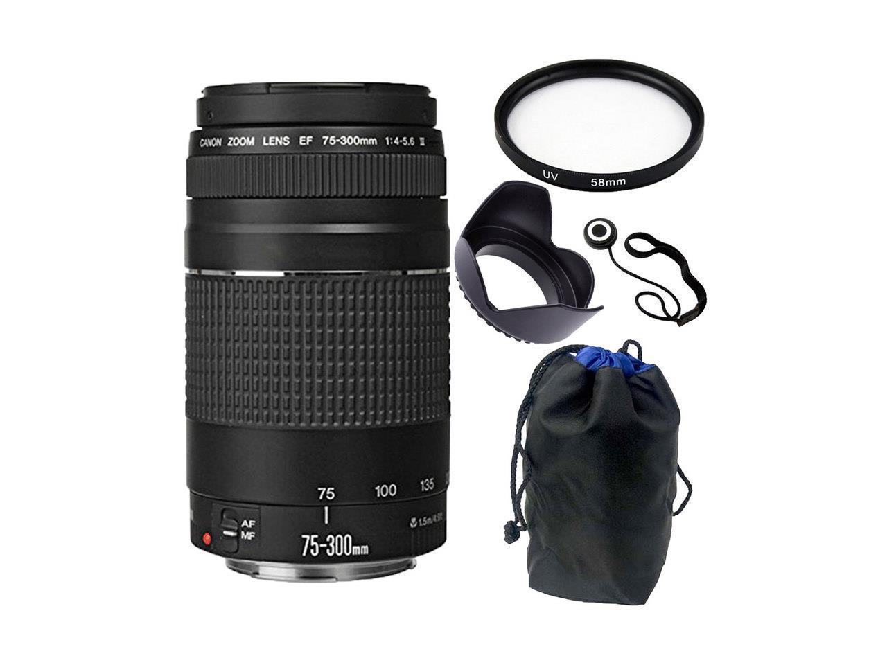 Canon Ef 75 300mm F 4 0 5 6 Iii Lens For Canon Rebel T1i T2i T3 T3i Accessories Newegg Com