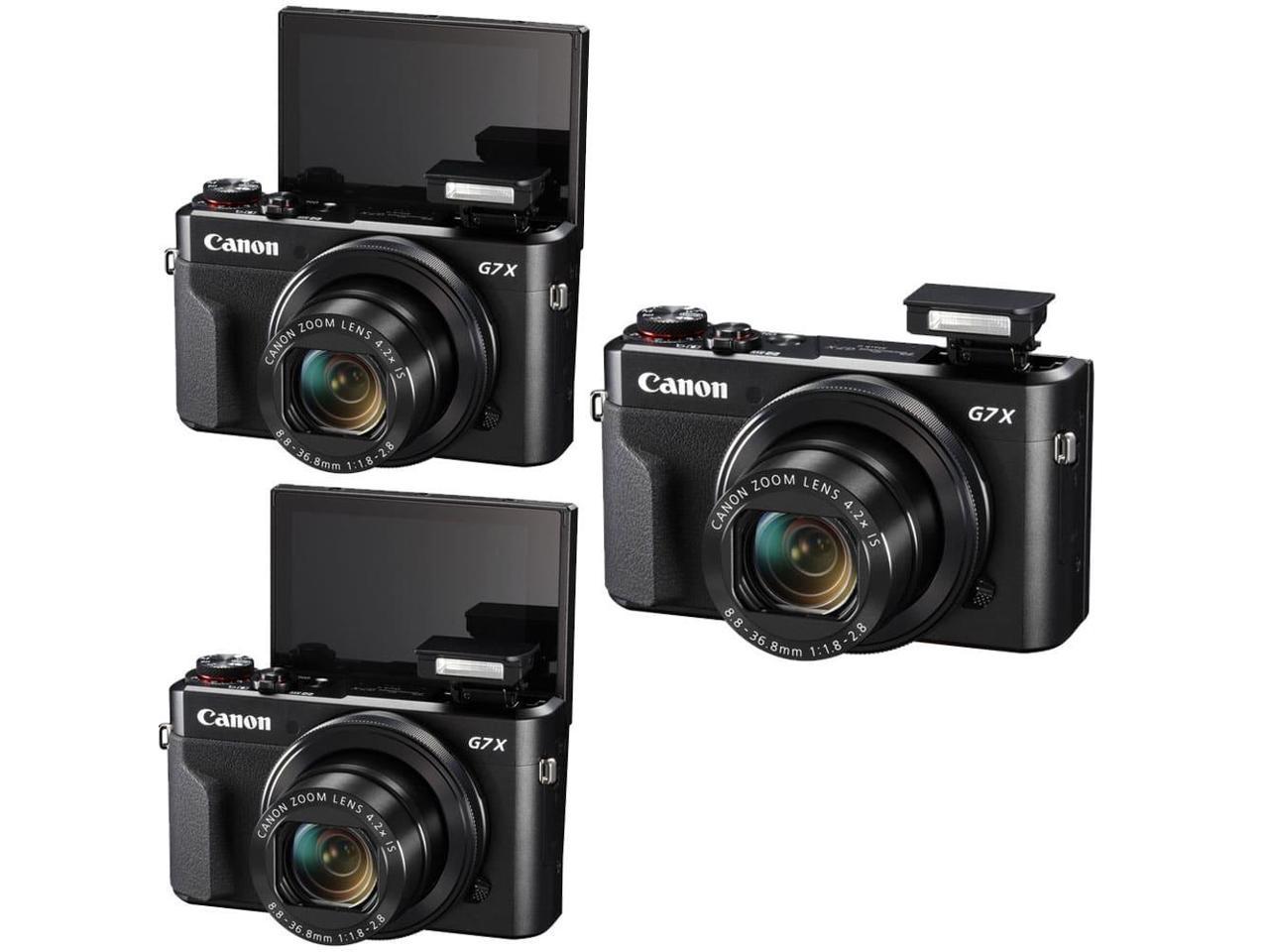 Canon G7X Mark II PowerShot 20.1MP BLACK Digital Camera with 24GB Accessory Kit Black - Newegg.com