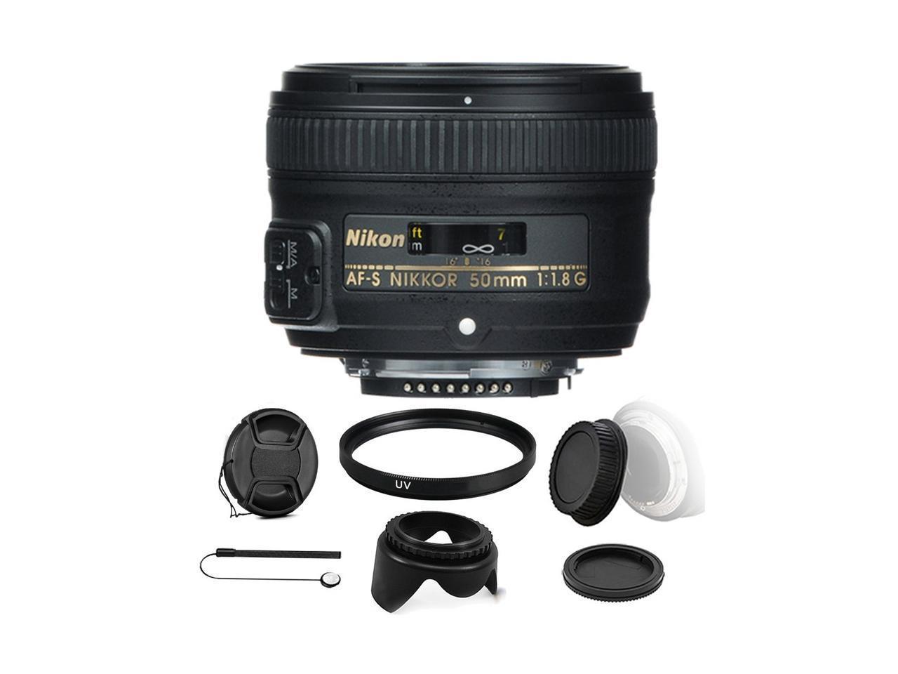Nikon Af S Fx Nikkor 50mm F 1 8g Lens And Accessory Kit For Nikon Dslr Cameras International Version Newegg Com
