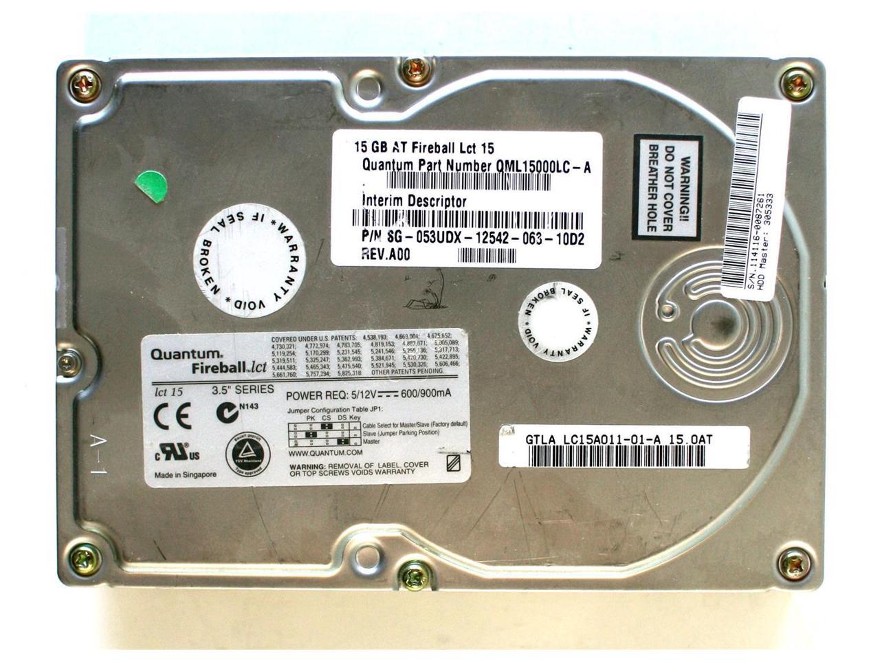 Refurbished Hdd 15gb Gtla Lc15a011 01 A 15 0at Dszxx Alc1 0f30 Newegg Com