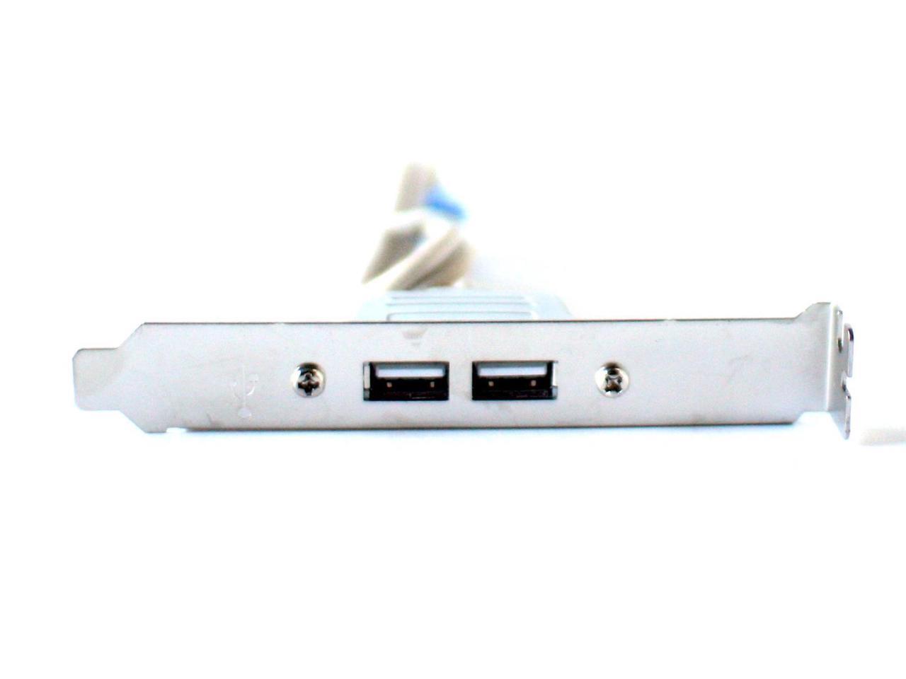 LOT OF 10 ASUS GAMING PORT 2 USB 2.0 PORT CABLE WITH BRACKET ASUS 14-000012222 