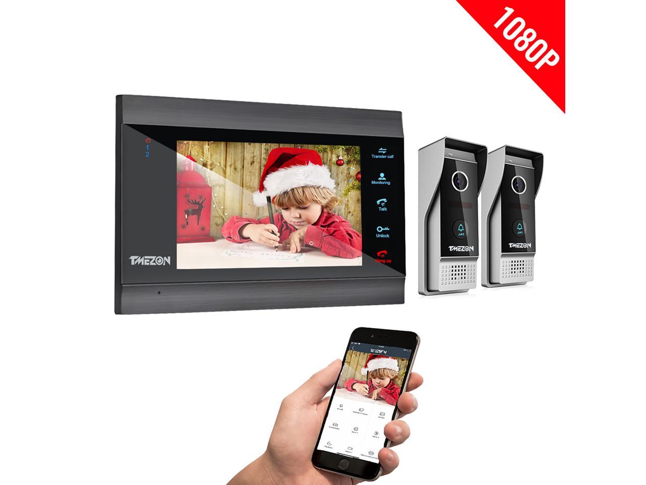 Details about   TMEZON 10" WiFi Smart Video Door Phone Doorbell Intercom System IP LCD Monitor 
