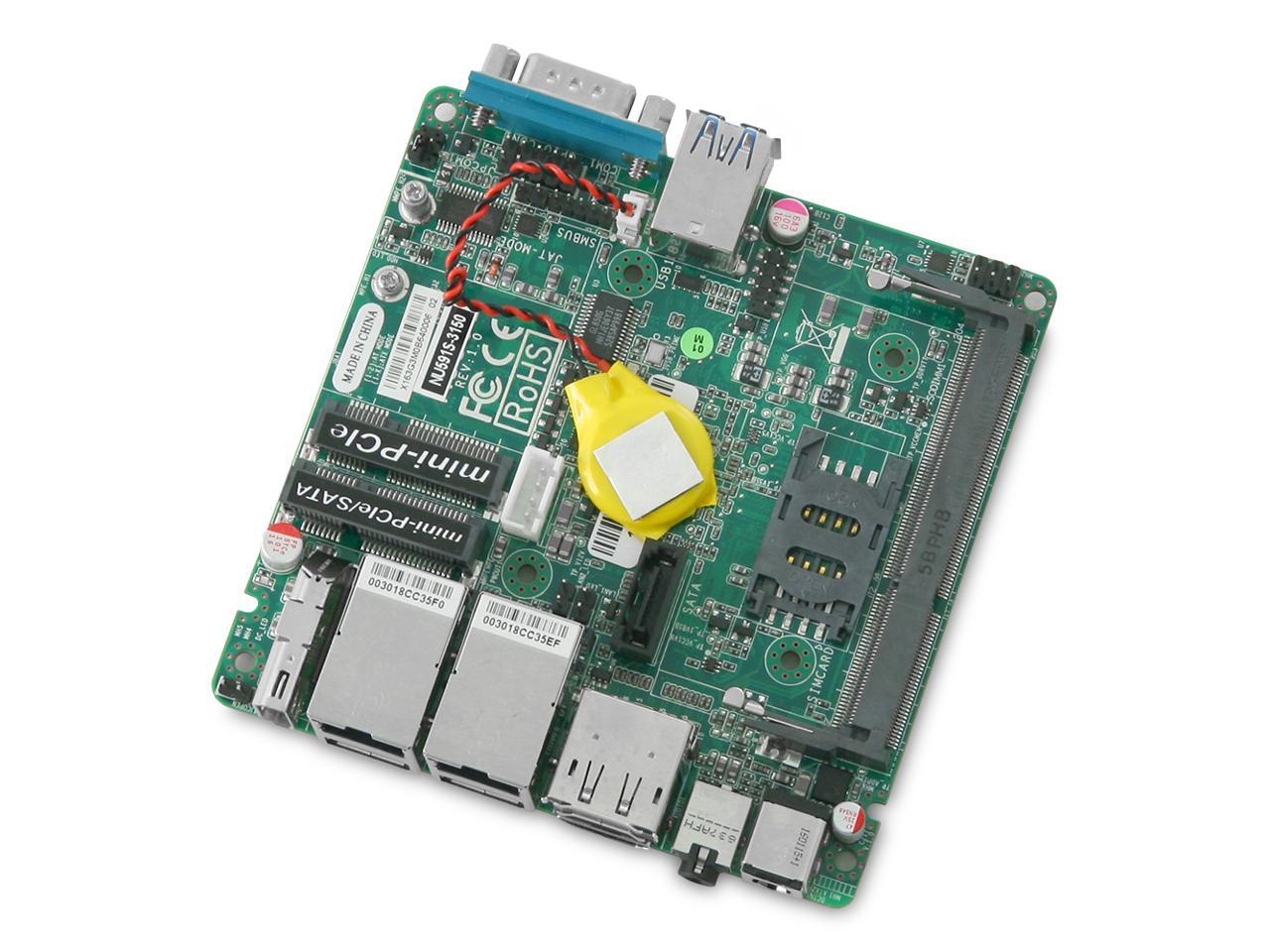 Jetway JNU591S-3160 Intel Braswell Celeron N3160 Dual Intel LAN NUC ...