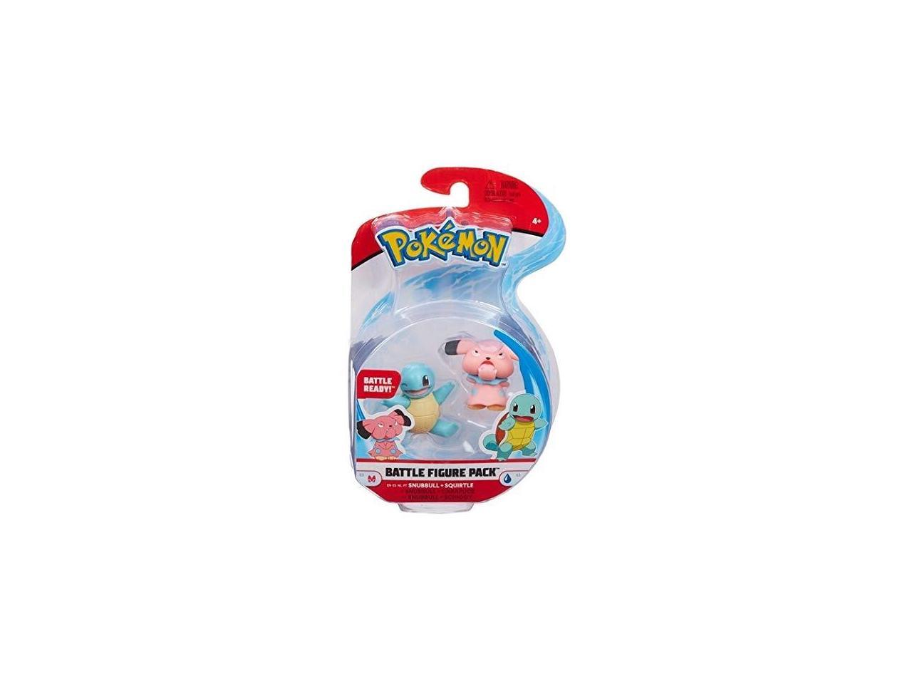 Pokemon Battle Ready 2 Figure Pack - Squirtle And Snubbull Action Minifigures Set