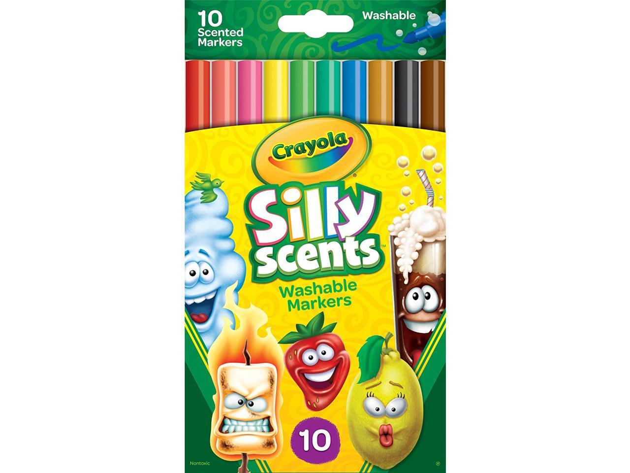 Fine Point Markers Crayola Silly Scents Scented Washable Markers 10 Count NEW 
