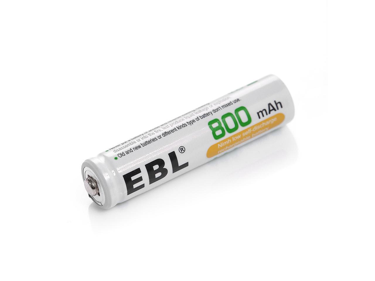 EBL 4 pieces AAA Battery NiMH 1.2V 800mAh Rechargeable Batteries