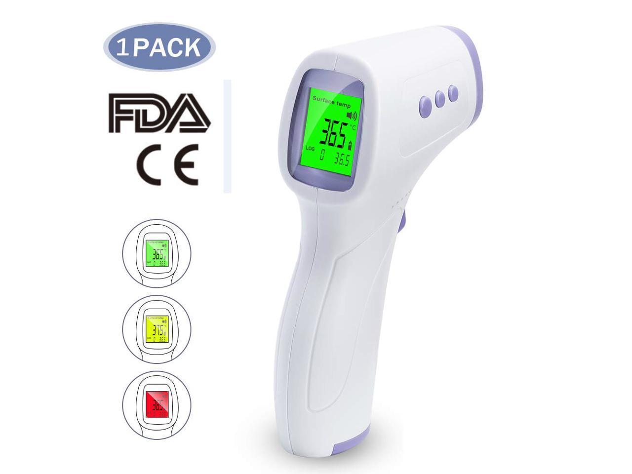 1Pack Contactless Infrared Forehead Thermometer with LCD Display Digital Laser Temperature Tool