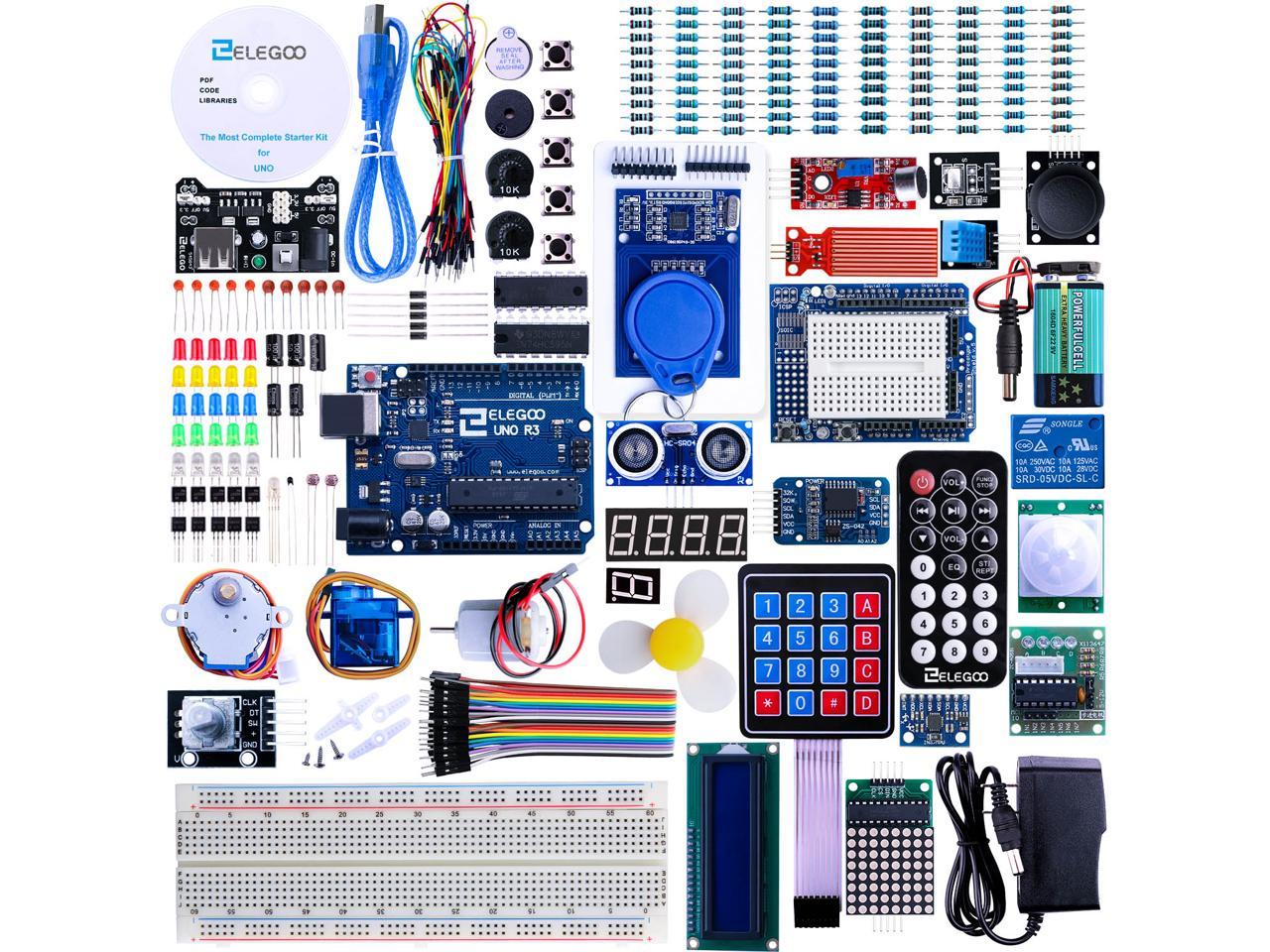 Freenove LCD 1602 Starter Kit for Arduino 117 Pages Detailed Tutorial Beginner Learning 23 Projects UNO R3 Mega Nano Micro 