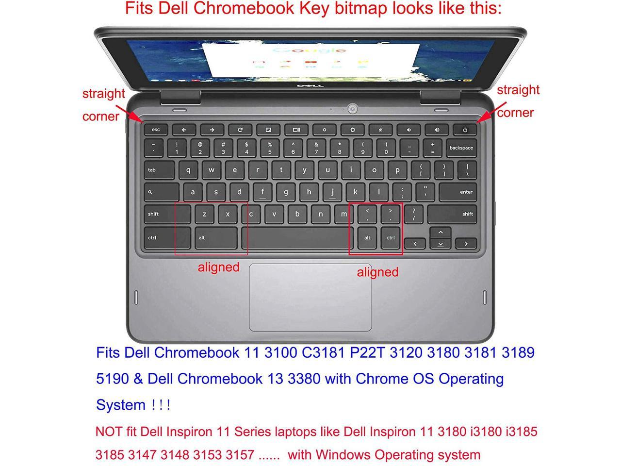 Silicone Keyboard Skin Compatible 13.3 Inch Dell Chromebook 13 3380 