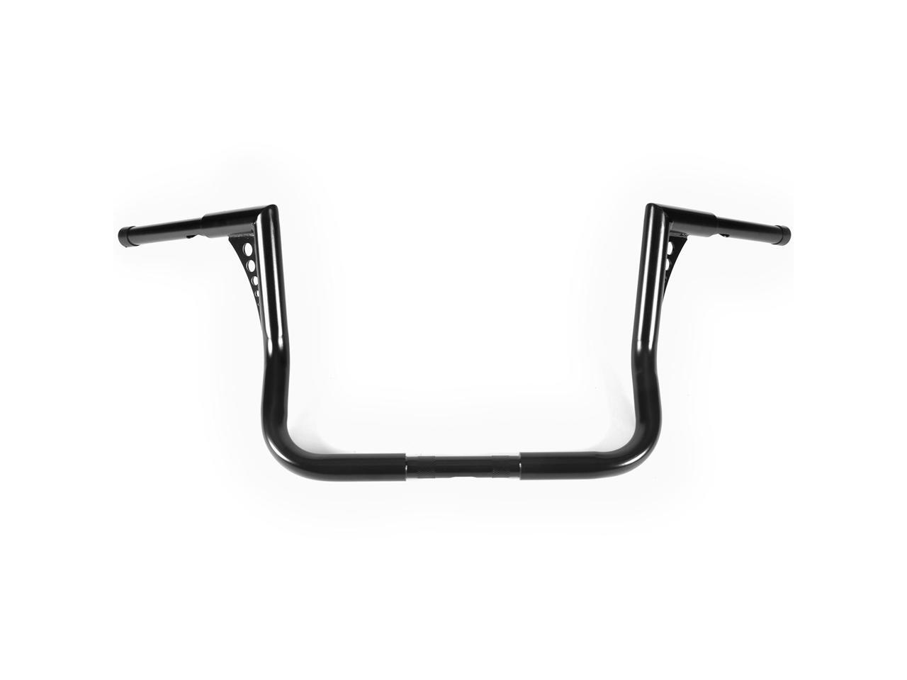 1.25" Black Handlebar with 12" Rise 1 1/4" Ape Hanger Bar Compatible