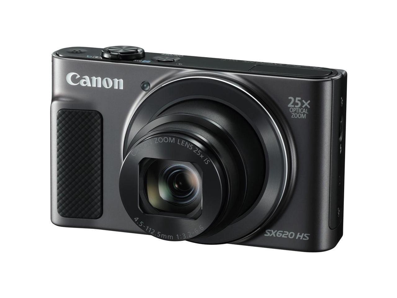 Refurbished Canon PowerShot SX620 HS Digital Camera (Black)