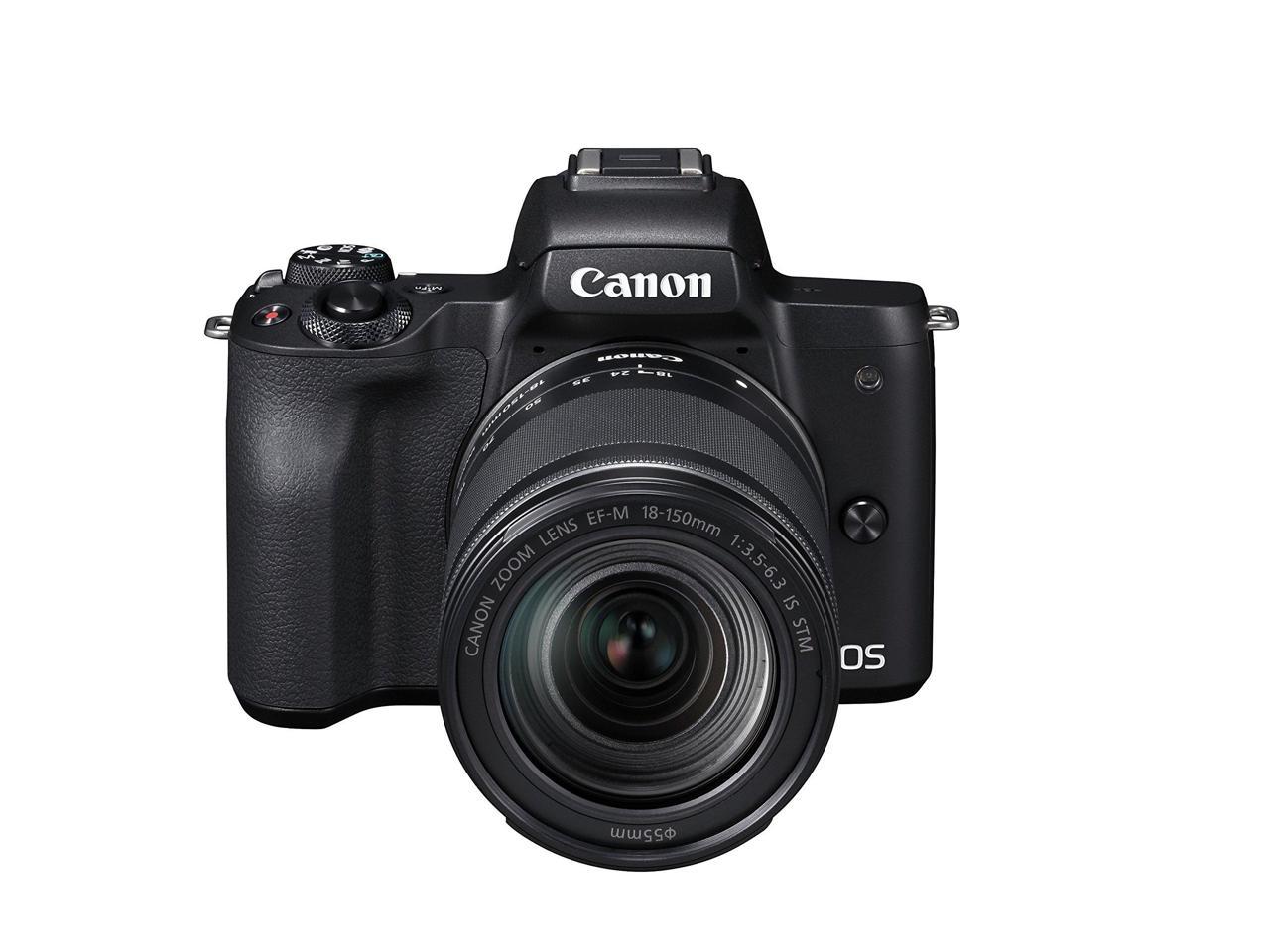 Canon Eos M50 Black W 18 150 Is Stm Lens Black Kit Intl Model Newegg Com