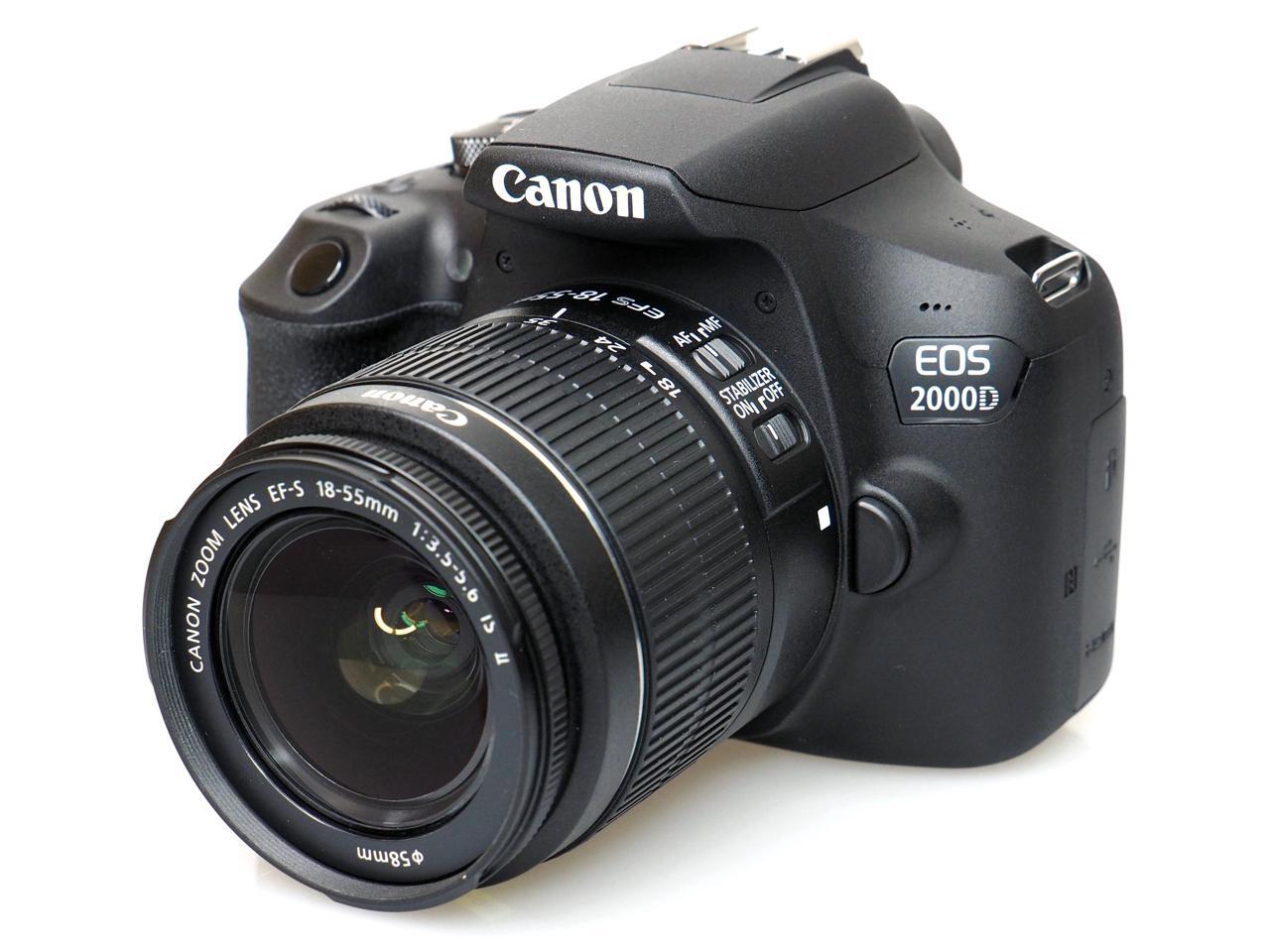 Canon EOS 2000D (Rebel t7) DSLR Camera and EF-S 18-55 mm f/3.5-5.6 IS ...