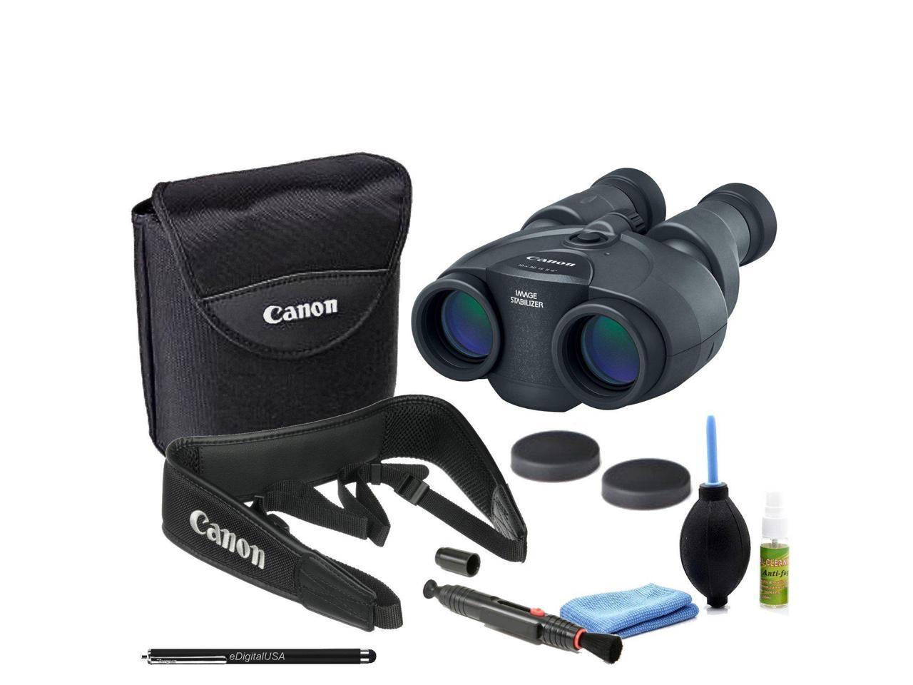 Refurbished Canon 10x30 is II Image Stabilized Binocular Starters Bundle