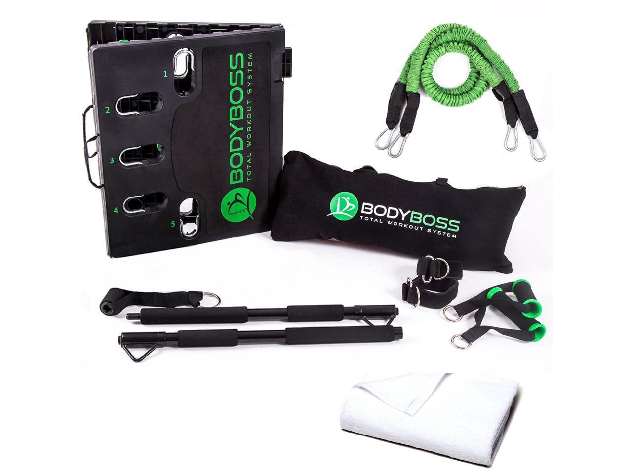 Full Portable Home Gym Workout Package GREEN NEW BodyBoss 2.0 
