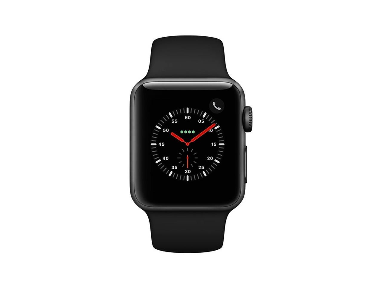apple watch series 3 42mm space gray aluminium black sport