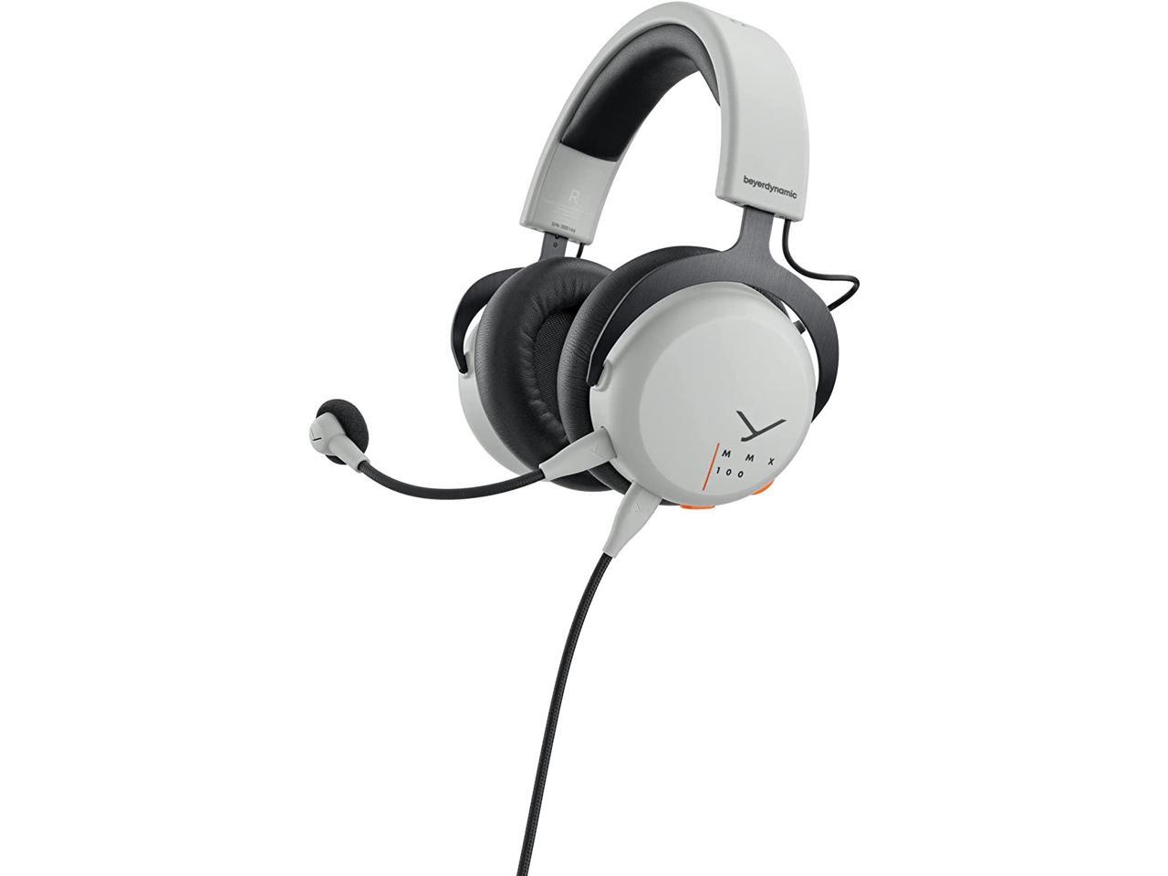 Beyerdynamic MMX 100 Gaming Headset (Grey) Bundle with Headphone Stand