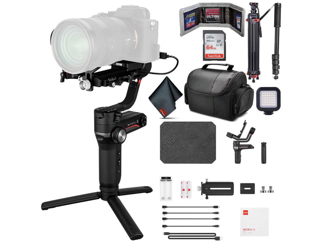 ZhiyunTech WEEBILL-S Gimbal with 64GB SD, Camera Bag, Tripod