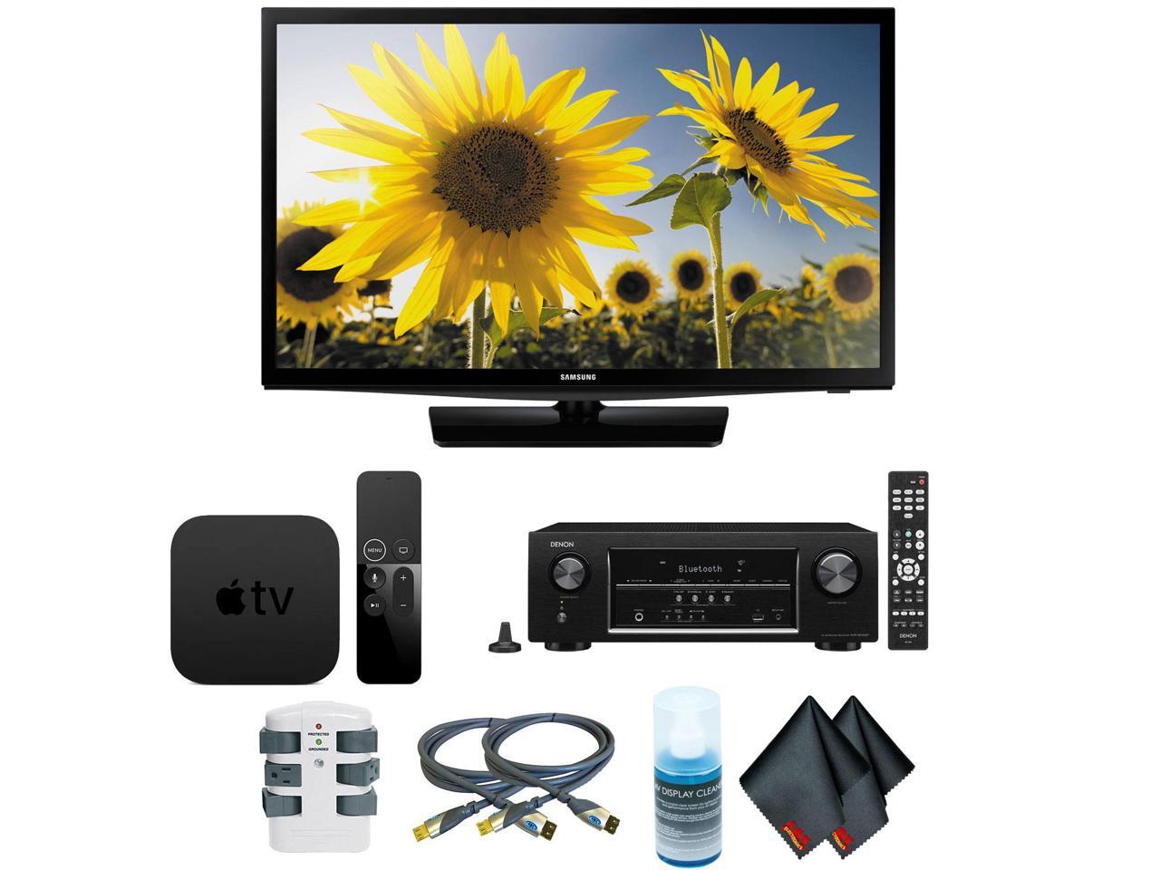 Samsung H4000 Series 24 inch Class LED TV + Denon AVR 4K Ultra HD A/V