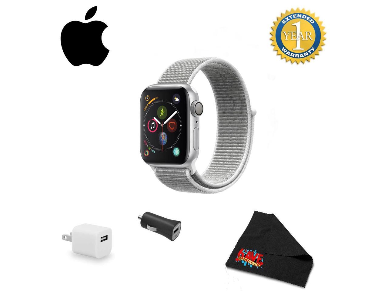 apple watch series 4 gps silver with seashell sport loop