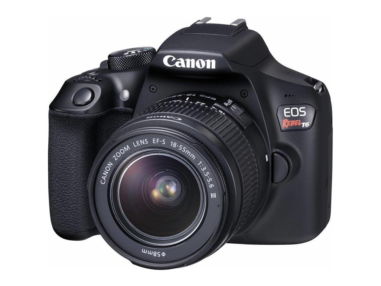 Refurbished Canon EOS Rebel T6 18 Megapixel Digital SLR Camera with